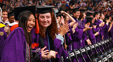students at commencement
